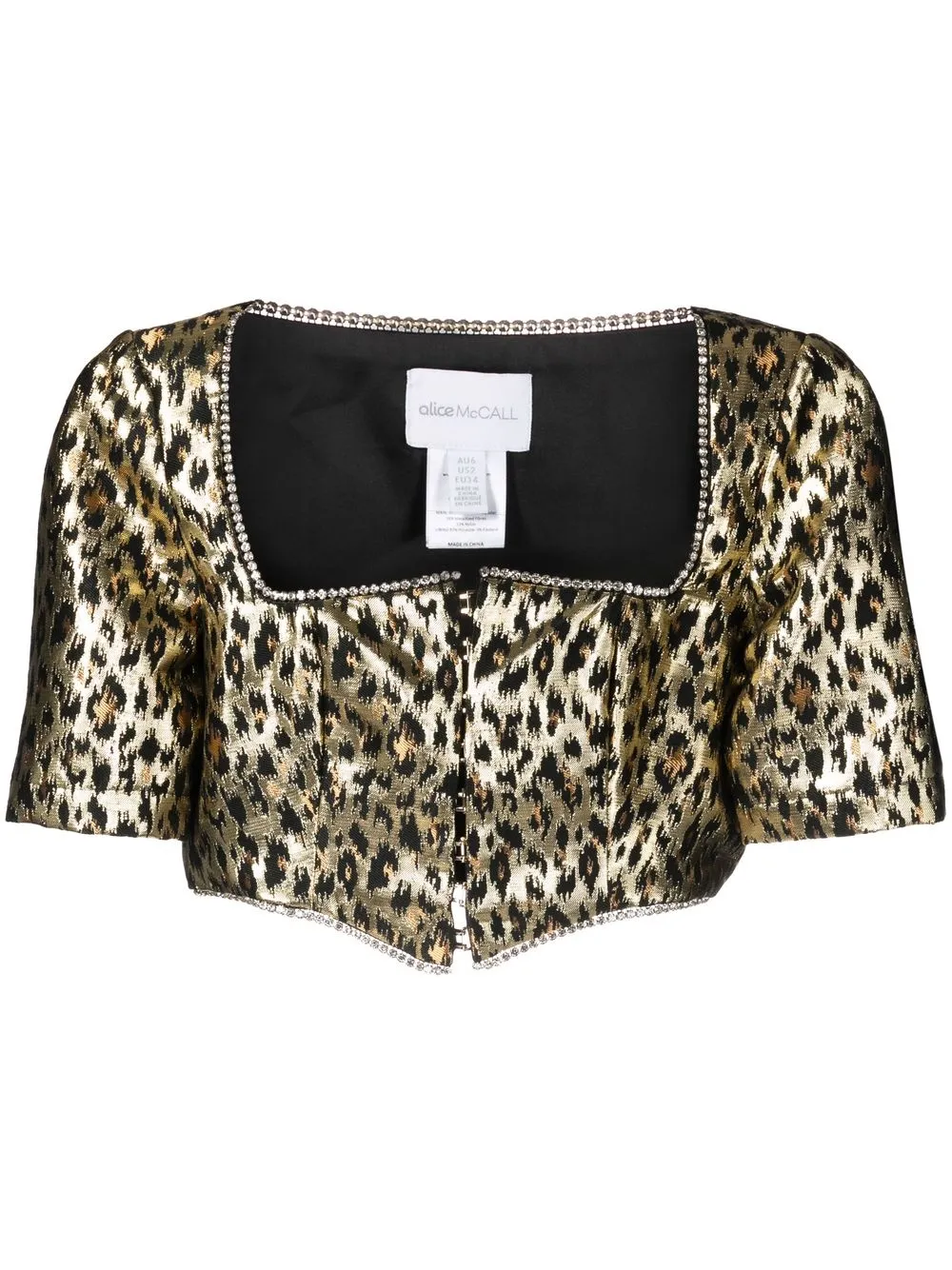 

Alice McCall blusa Night Cat con animal print - Dorado