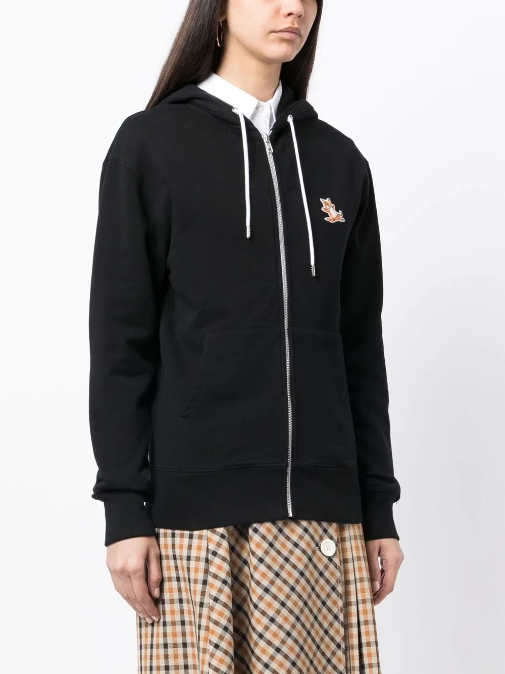 Maison Kitsuné foxpatch Zipped Hoodie Farfetch