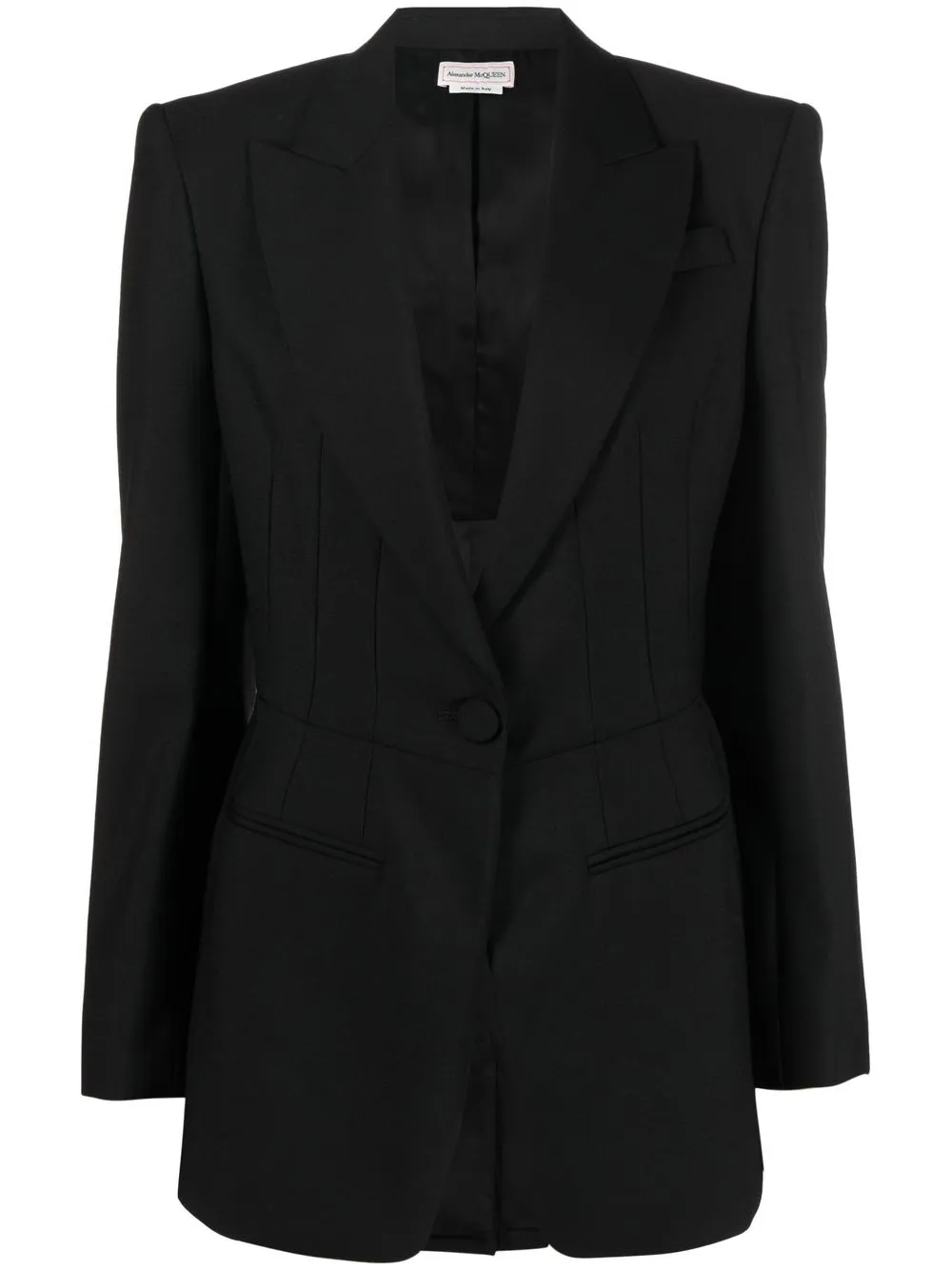 

Alexander McQueen belted-waist blazer - Black