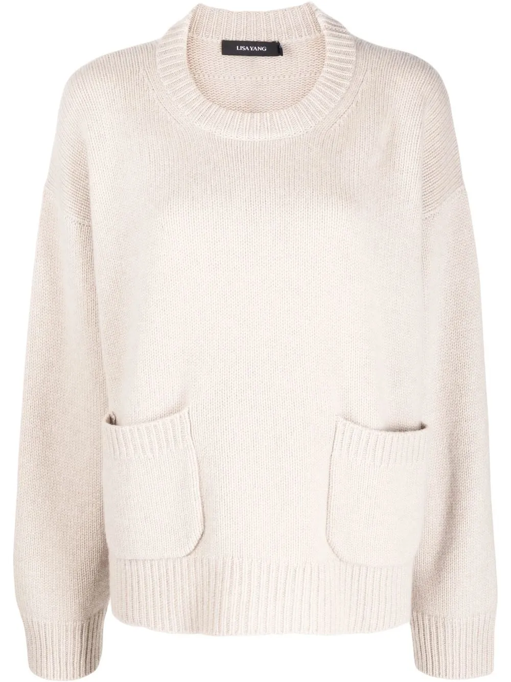 

Lisa Yang patch-pocket cashmere jumper - Neutrals