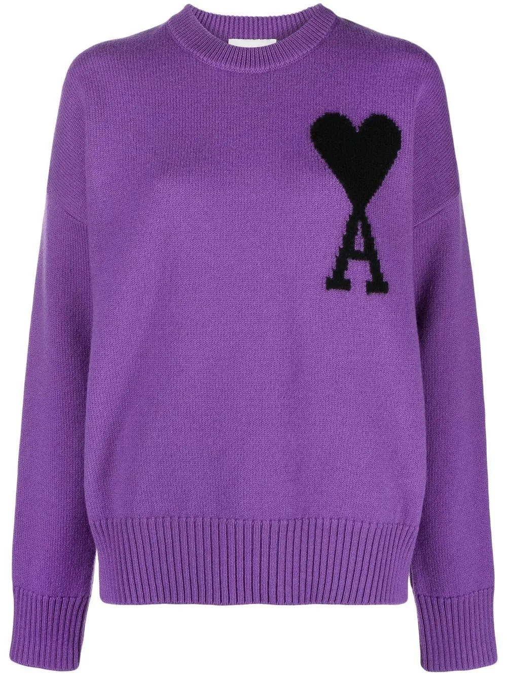 

AMI Paris Ami de Coeur wool jumper - Purple