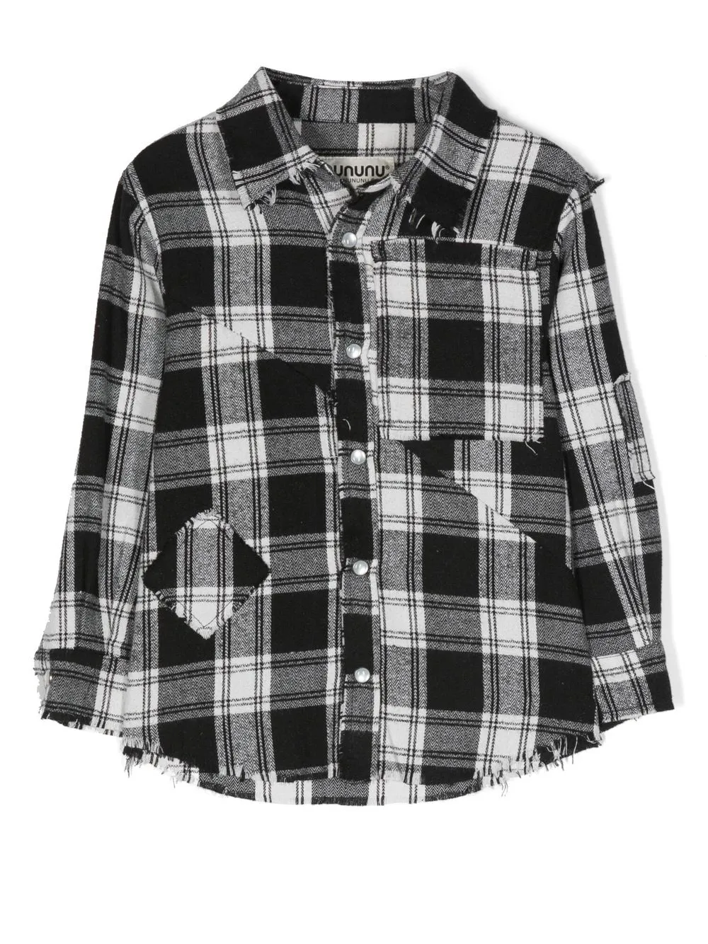 

Nununu check-pattern long-sleeve shirt - Black