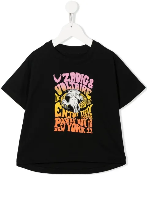 Zadig & Voltaire Kids Kita logo-print cotton T-shirt 