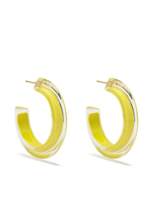 Alison Lou Small Jelly Hoop Earrings Yellow FARFETCH JO