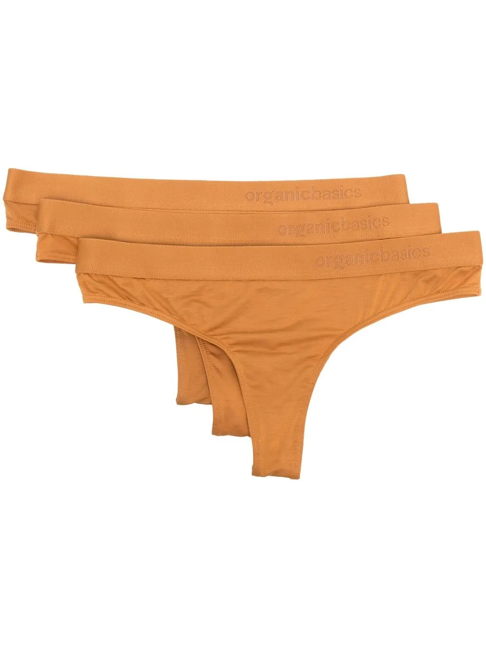 

Organic Basics three-pack lite tanga briefs - Brown