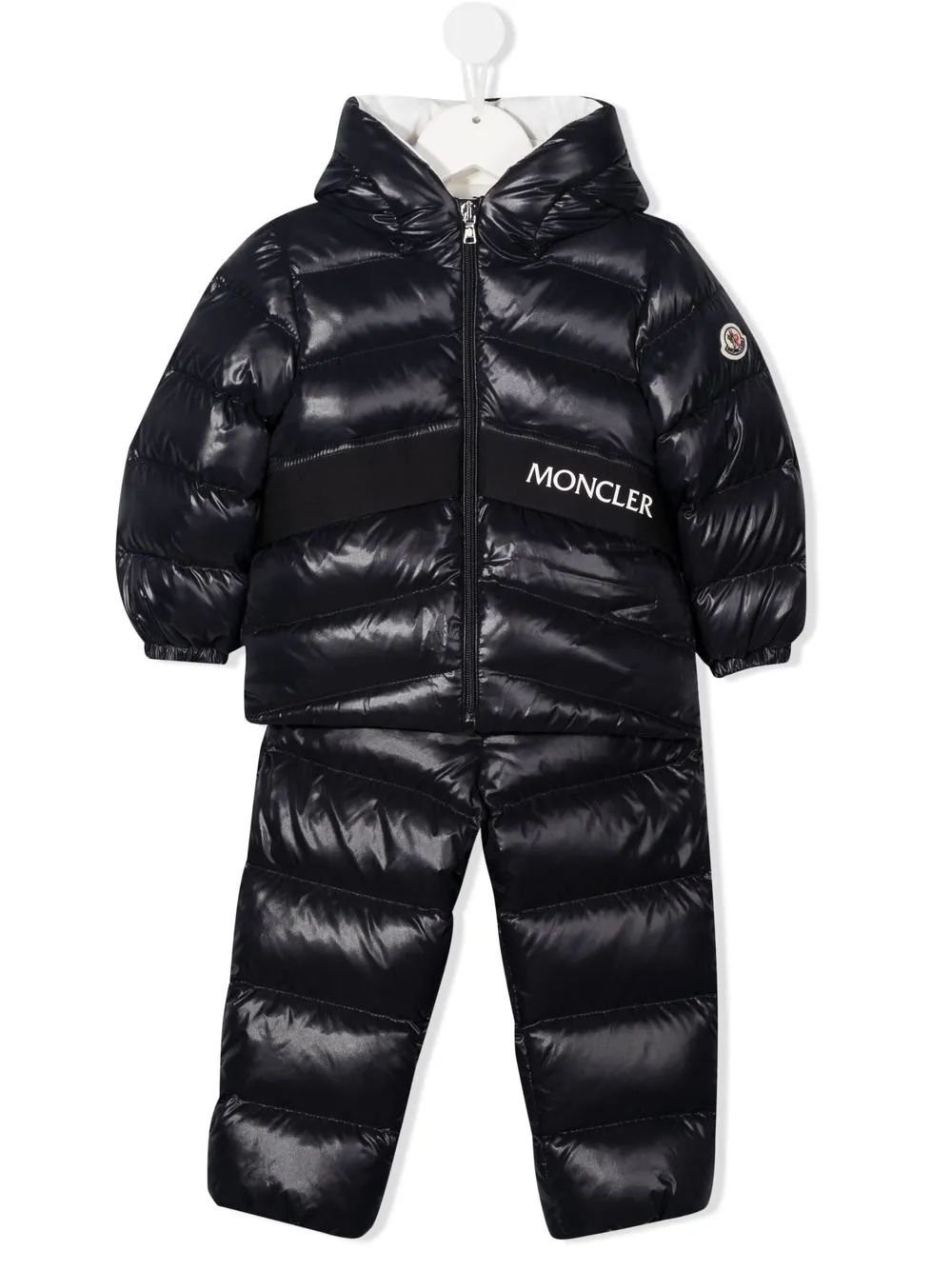 

Moncler Enfant set de pantalón y abrigo capitonado - Azul