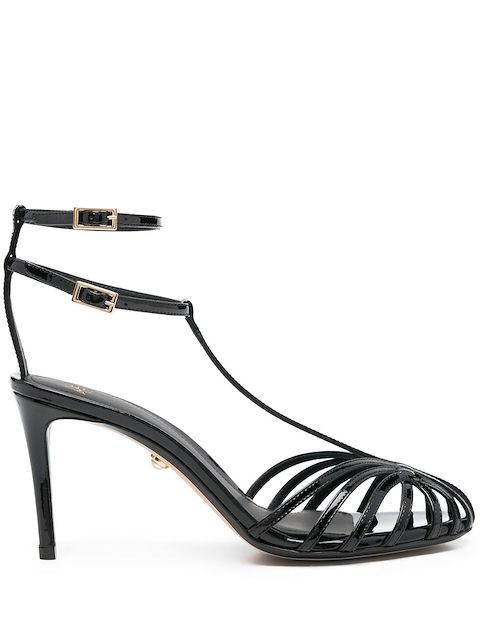 Alevì 90mm buckle-detail open-toe pumps