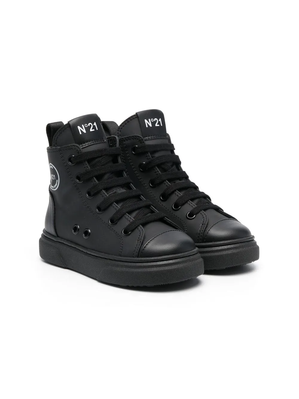 

Nº21 Kids botines con logo estampado - Negro