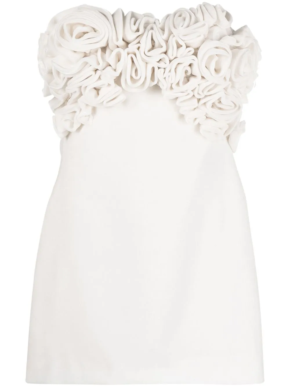 

Ermanno Scervino vestido strapless con apliques - Blanco