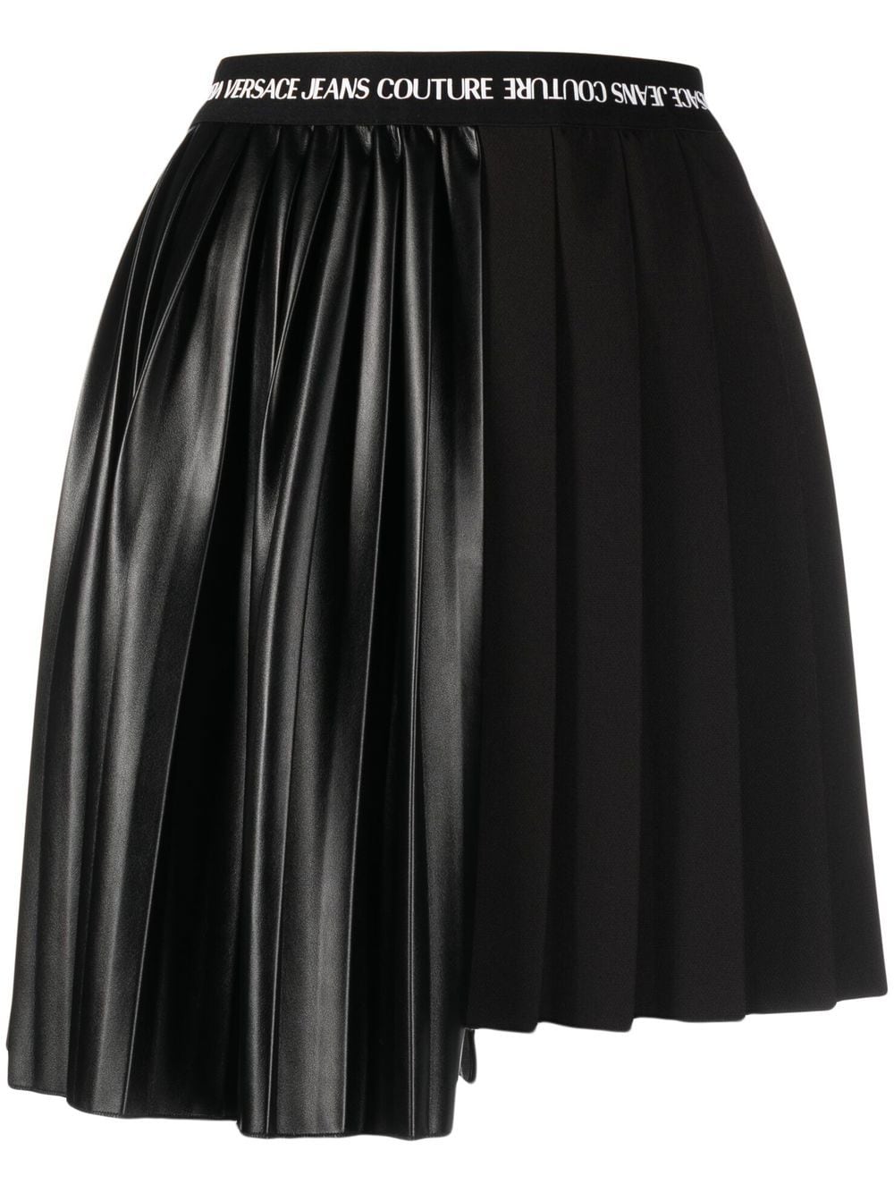 VERSACE JEANS COUTURE ASYMMETRIC PLEATED MINI SKIRT