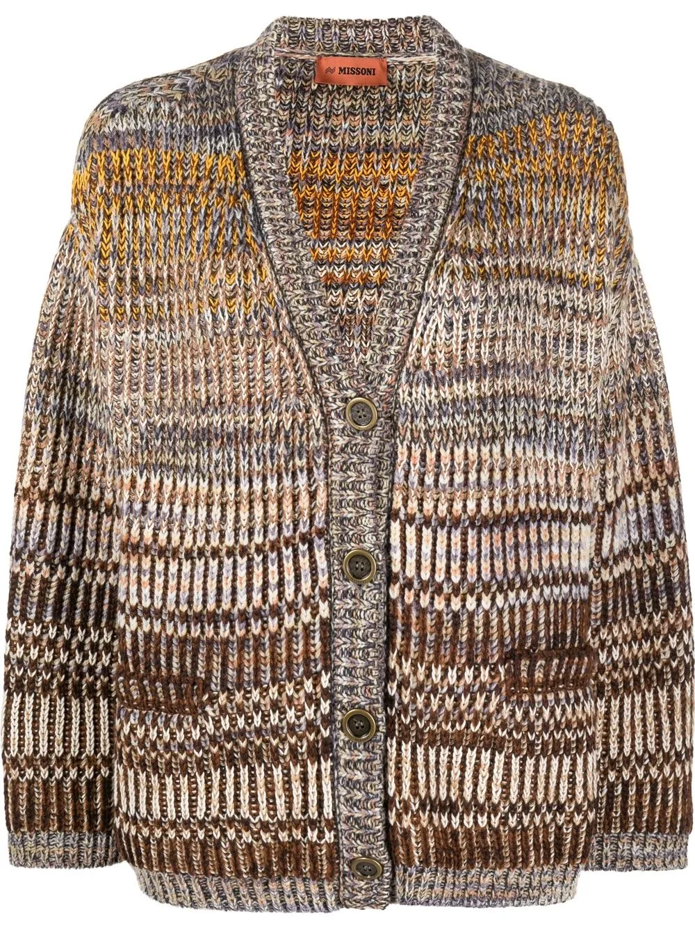 

Missoni cárdigan tejido de canalé con cuello en V - Neutro