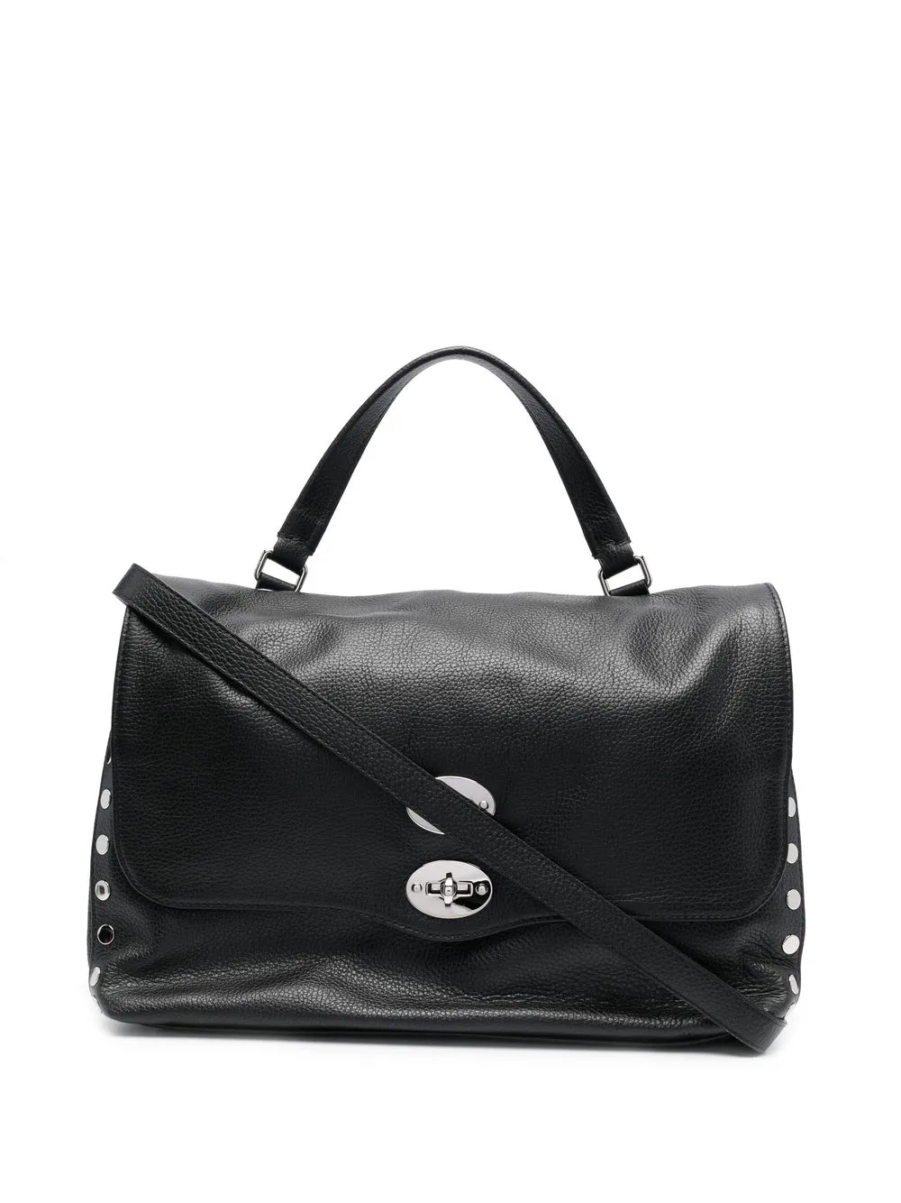 

Zanellato tote Postina con apliques - Negro