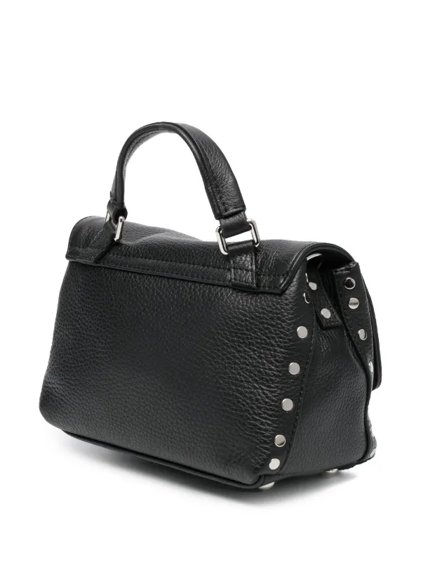 トートバッグ Zanellato Black Leather Tote Bag With Decorative Studs Zanellato Stud-embellished Tote Bag In Dark Navy | ModeSens