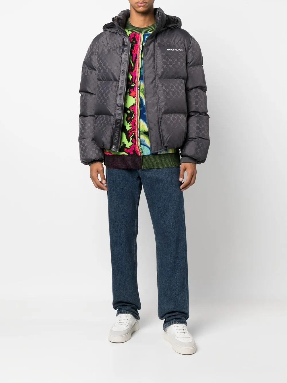 Daily Paper Logo Padded Jacket Farfetch