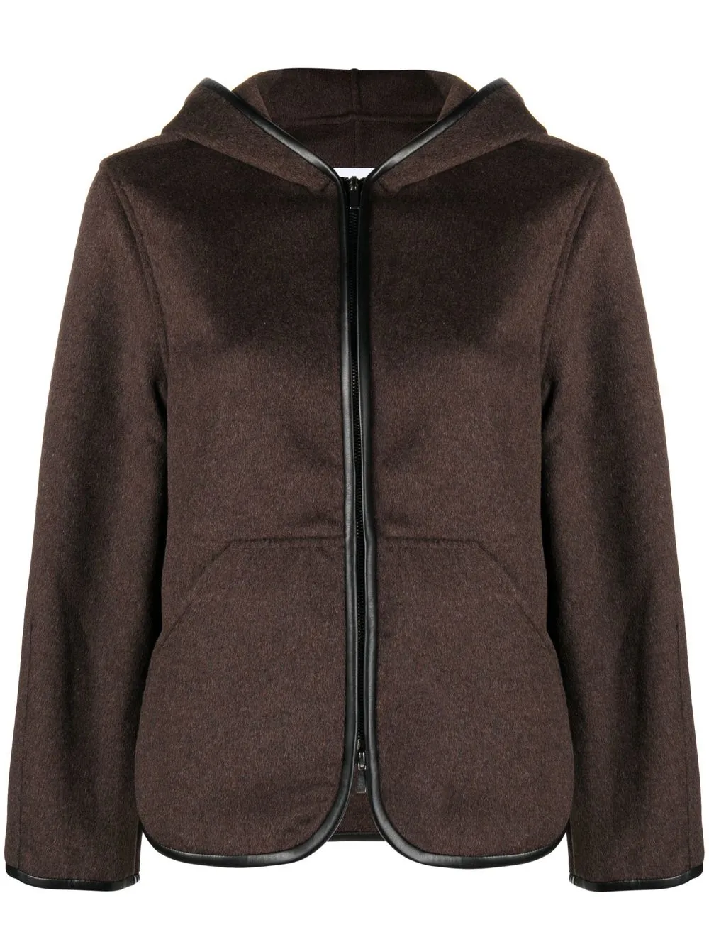 

Proenza Schouler White Label hoodie con cierre - Marrón