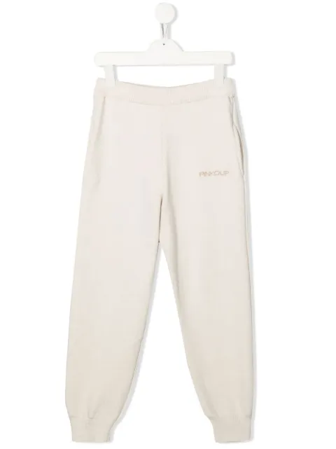 Pinko Kids logo-embroidered track pants