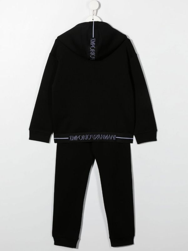 Armani hot sale hooded tracksuit