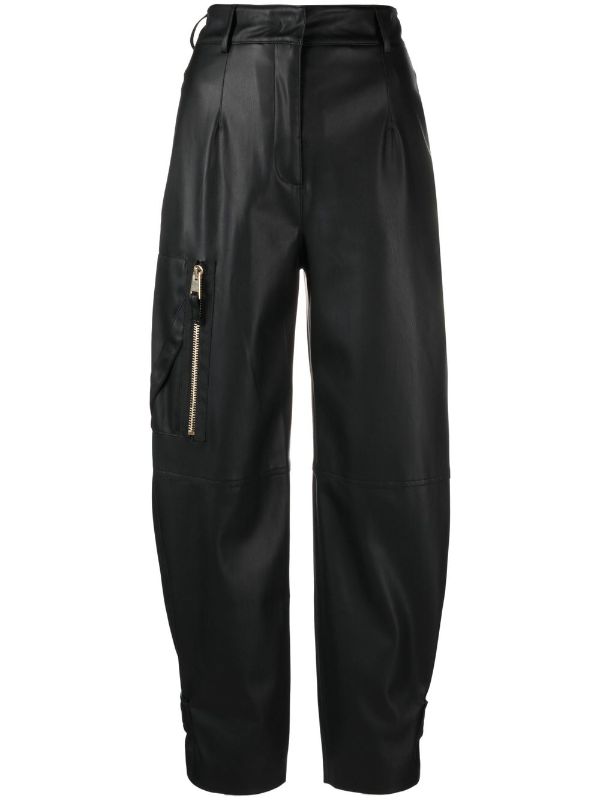 Faux Leather Cargo Trouser  boohoo