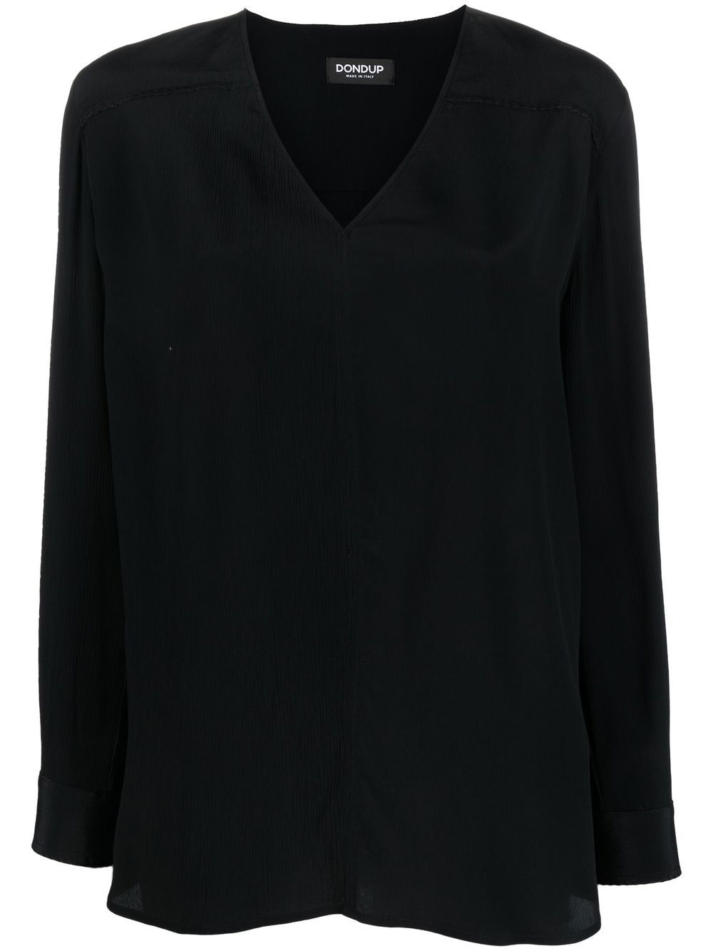 

DONDUP top de manga larga con cuello en V - Negro