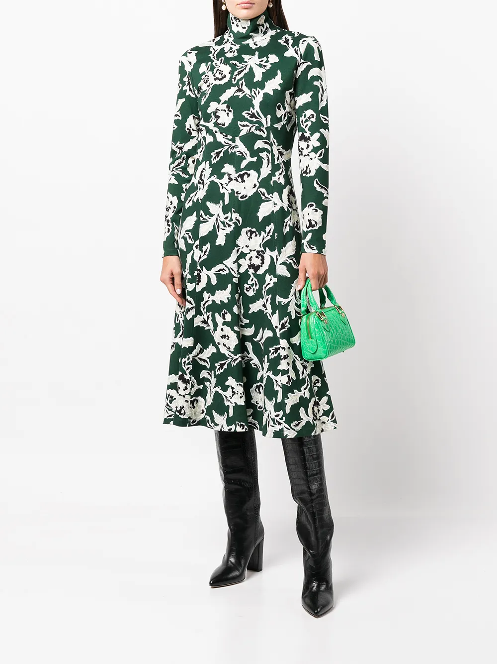 TANYA TAYLOR THEA FLORAL-PRINT MIDI DRESS