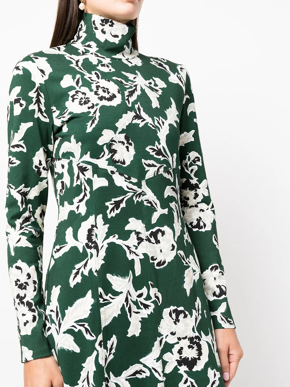 TANYA TAYLOR THEA FLORAL-PRINT MIDI DRESS