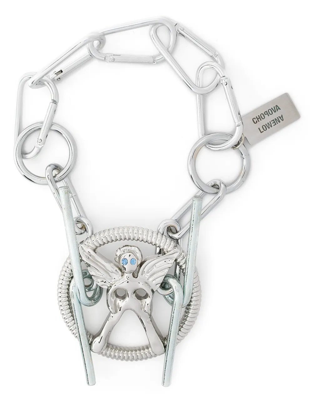 

Chopova Lowena Angel charm chunky necklace - Silver