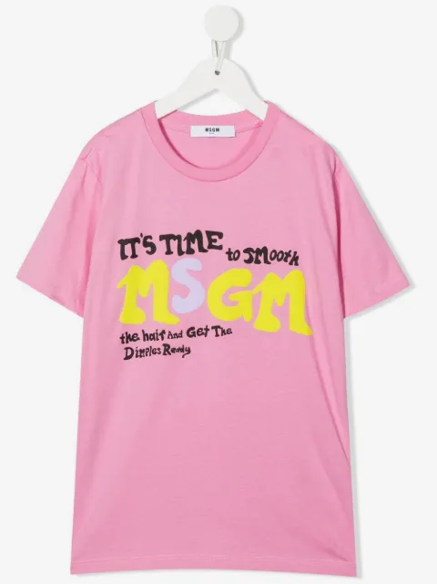MSGM Kids logo-print cotton T-shirt