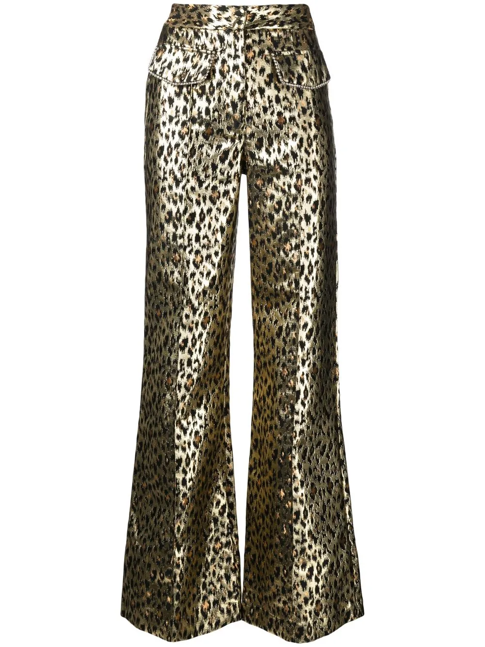 

Alice McCall pantalones palazzo Night Cat con animal print - Dorado