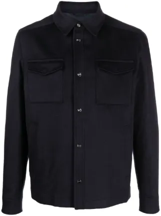 Herno ウールシャツジャケット | ブルー | FARFETCH JP