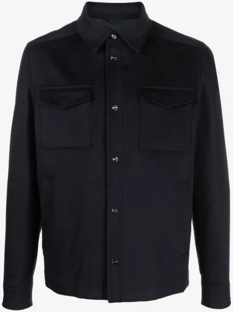Herno virgin-wool shirt jacket