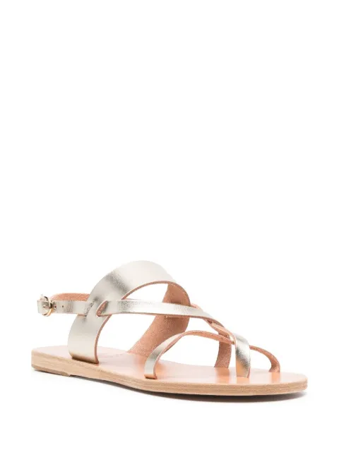 Ancient Greek Sandals Alethea metallic-effect sandals ALETHEAVACHETTAPLATINUM - 1