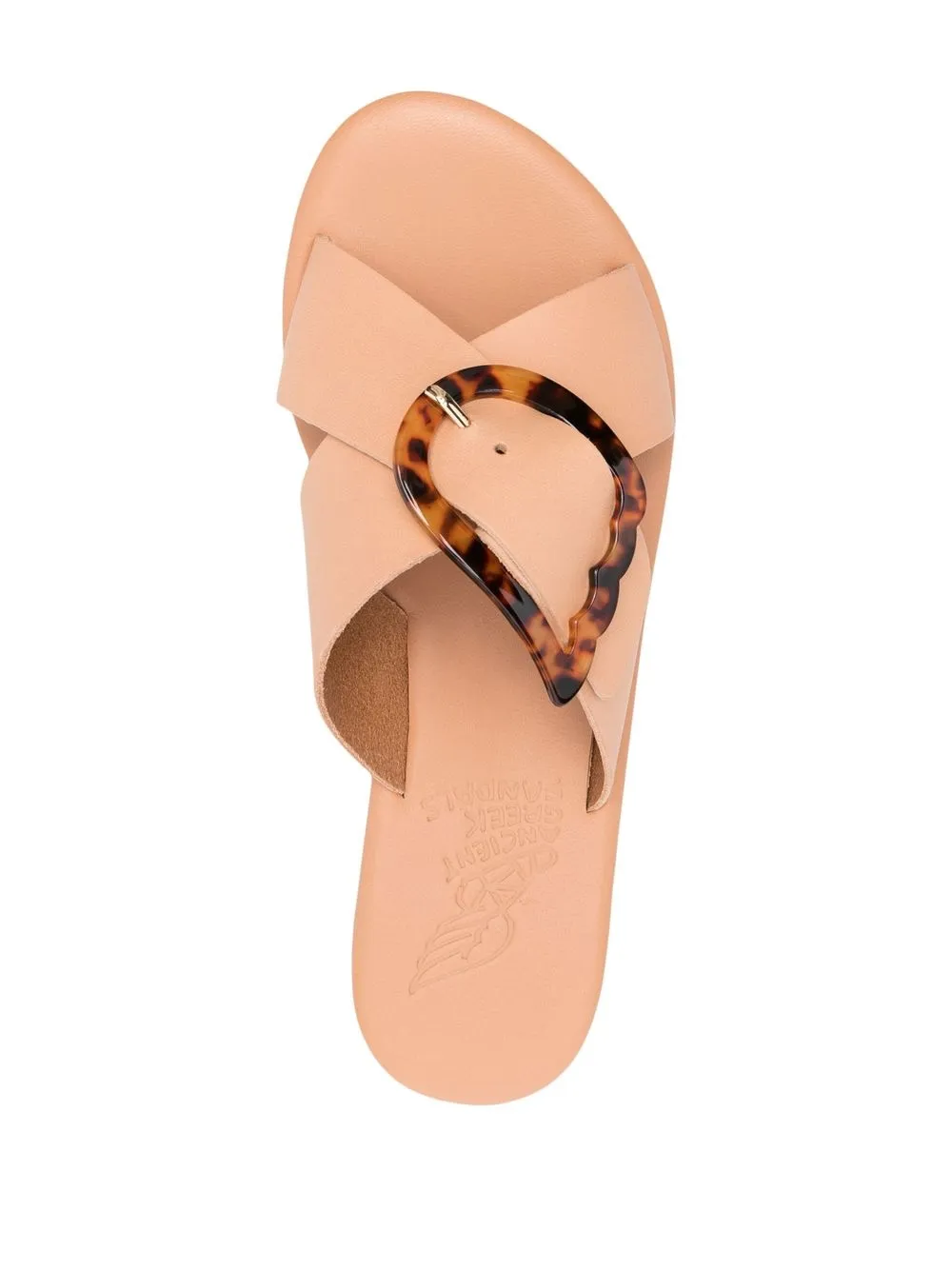 Ancient Greek Sandals Thais Rainbow Wedge Slides Neutrals