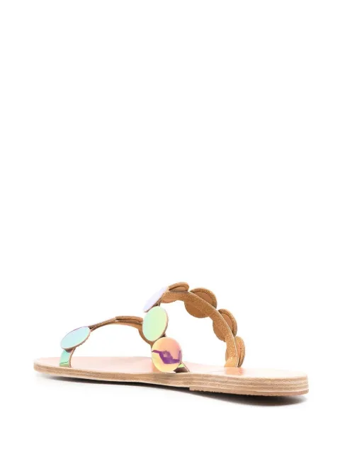 Ancient Greek Sandals St Tropez leather sandals STTROPEZIRIDESCENTVACHETTADAWN - 2