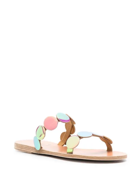 Ancient Greek Sandals St Tropez leather sandals STTROPEZIRIDESCENTVACHETTADAWN - 1
