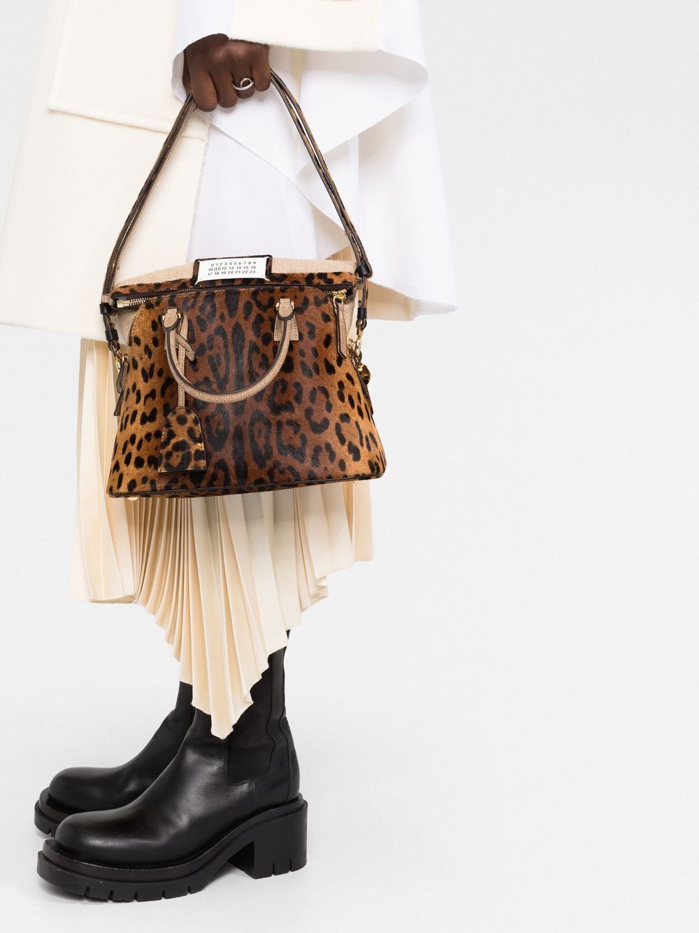 Maison Margiela Leopard-Print Tote Bag - Brown