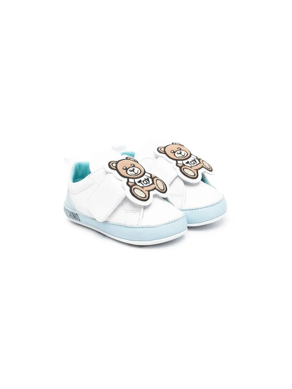 

Moschino Kids tenis Teddy Bear con cierre autoadherente - Blanco