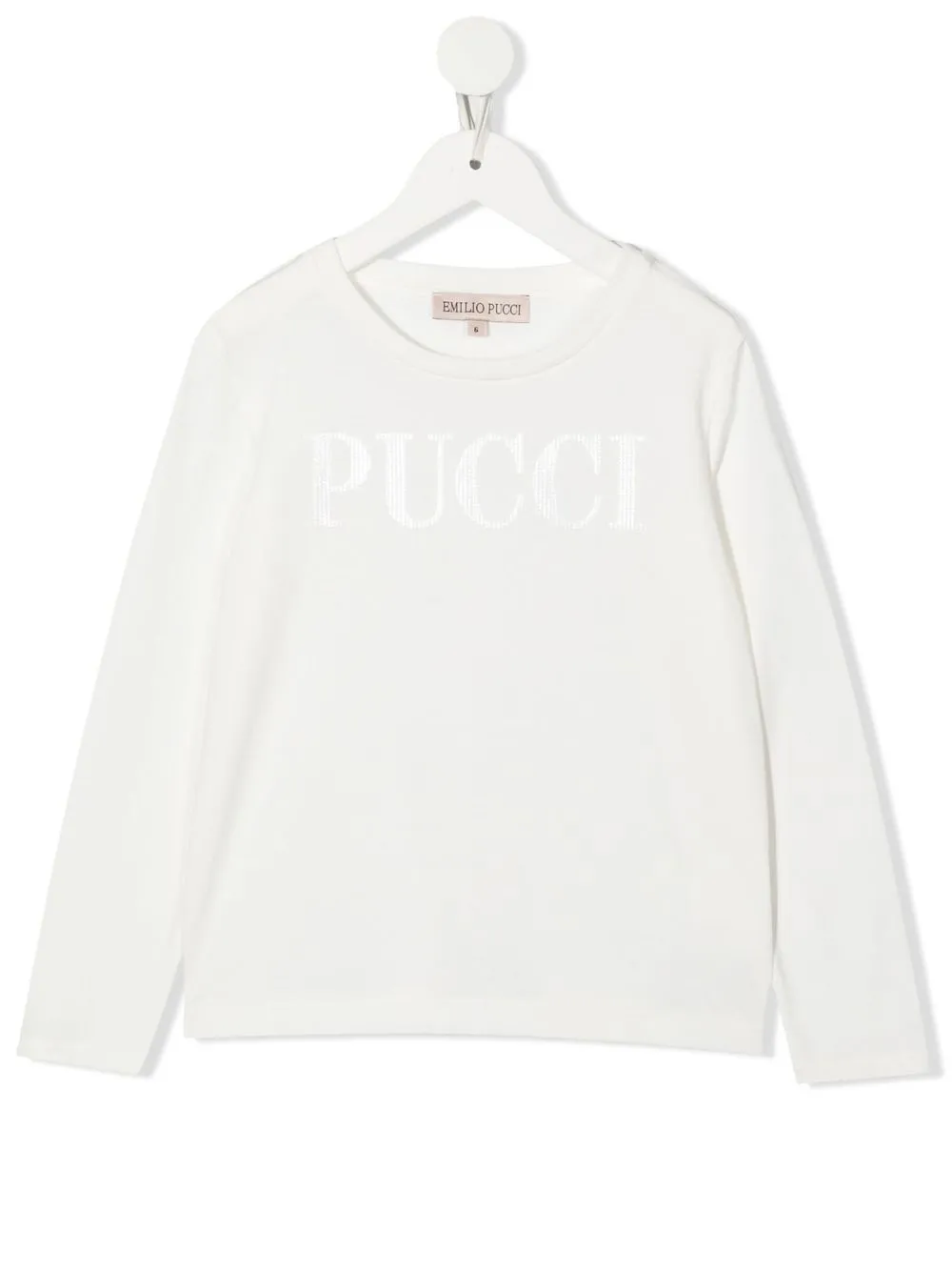 

PUCCI Junior logo-print long-sleeve top - White