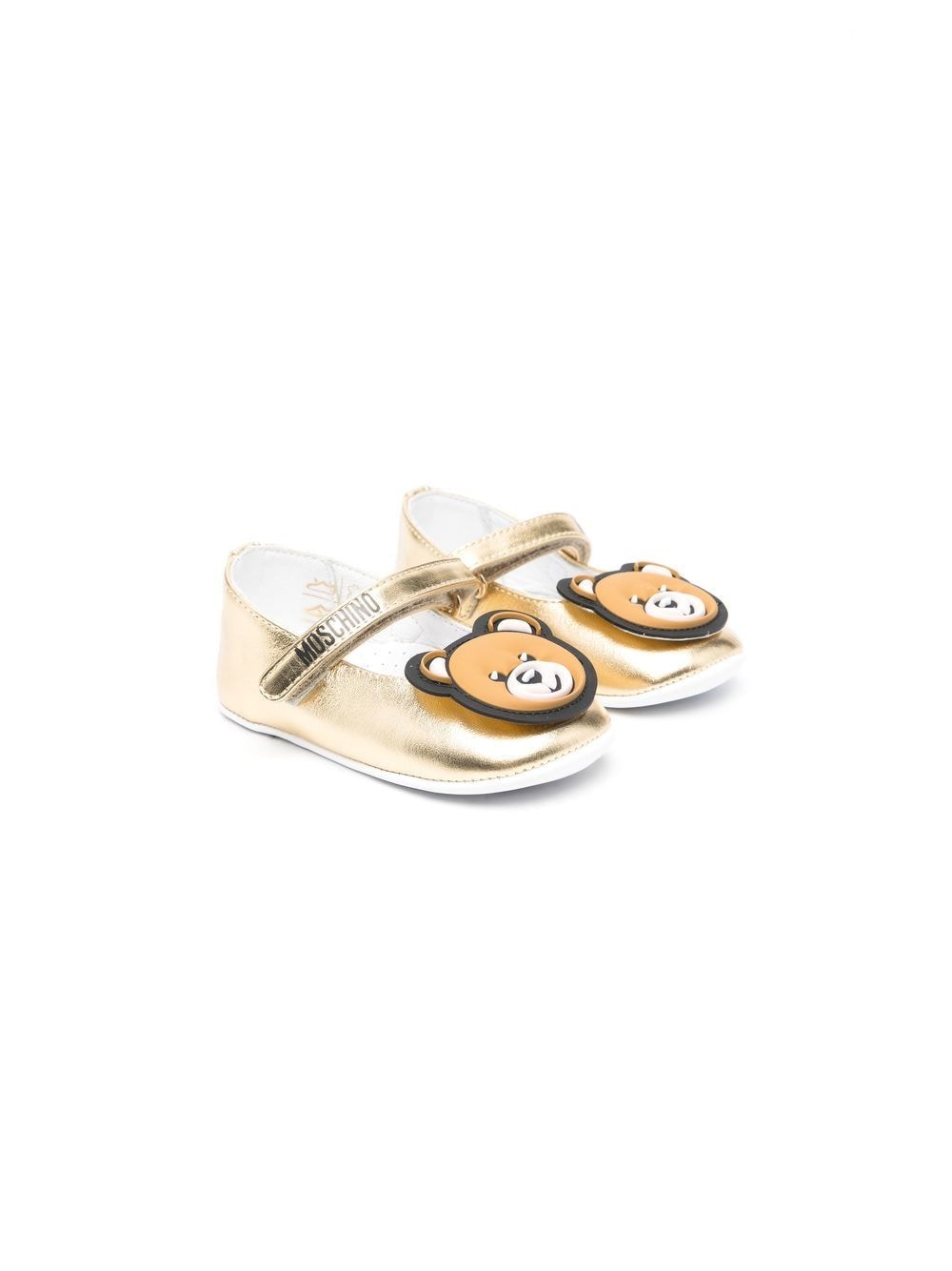 MOSCHINO TEDDY BEAR-PATCH TOUCH-STRAP SHOES