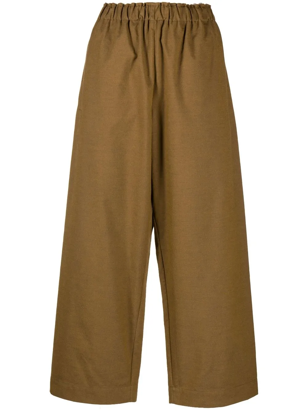 

Daniela Gregis wide-leg cotton trousers - Brown