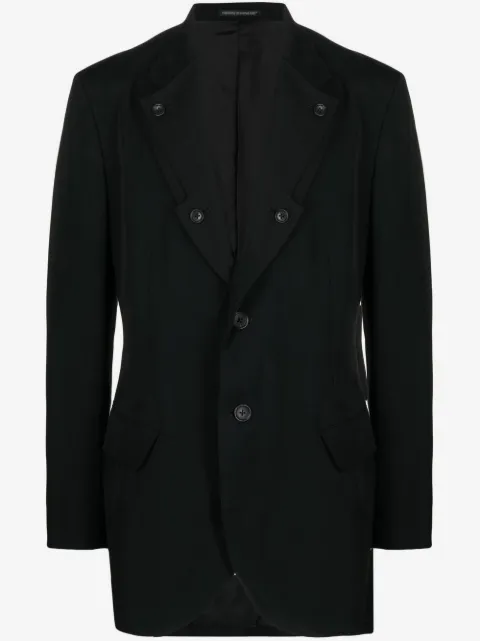 Yohji Yamamoto single-breasted fitted blazer