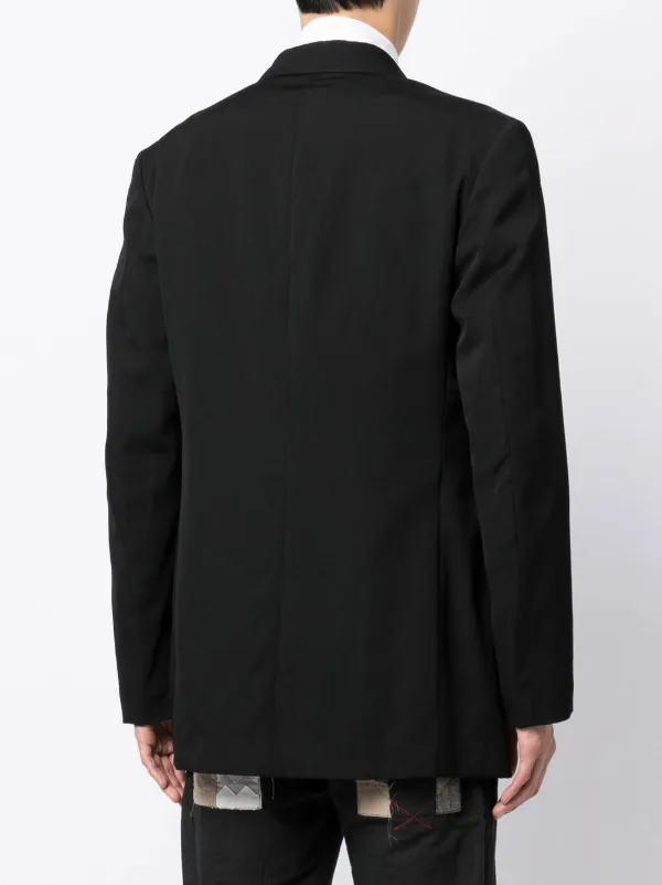Yohji Yamamotoブラック ジャケット サイズ1 Yohji Yamamoto ピークドラペル ジャケット | ブラック