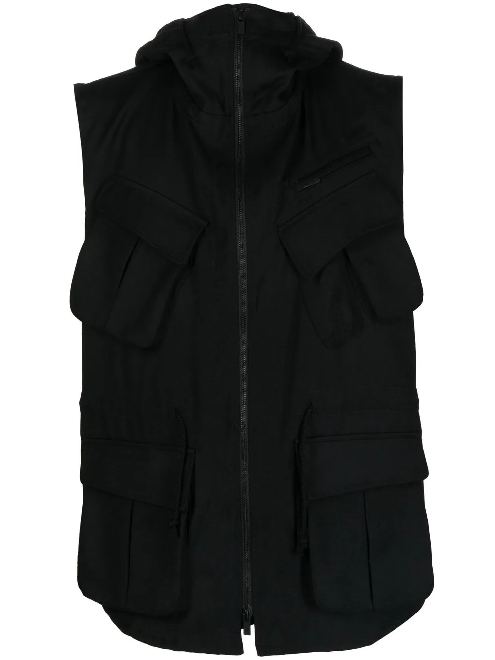 

Yohji Yamamoto zipped gilet jacket - Black