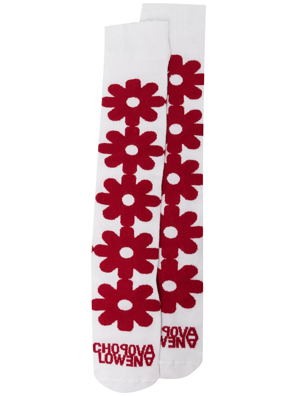 

Chopova Lowena calcetines con estampado floral - Blanco