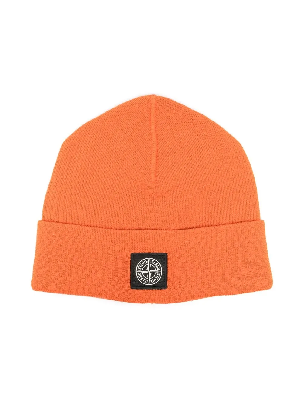 

Stone Island Junior gorro con parche del logo - Naranja