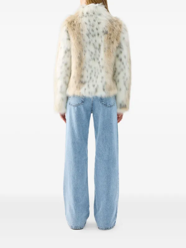 Champagne faux-fur shawl