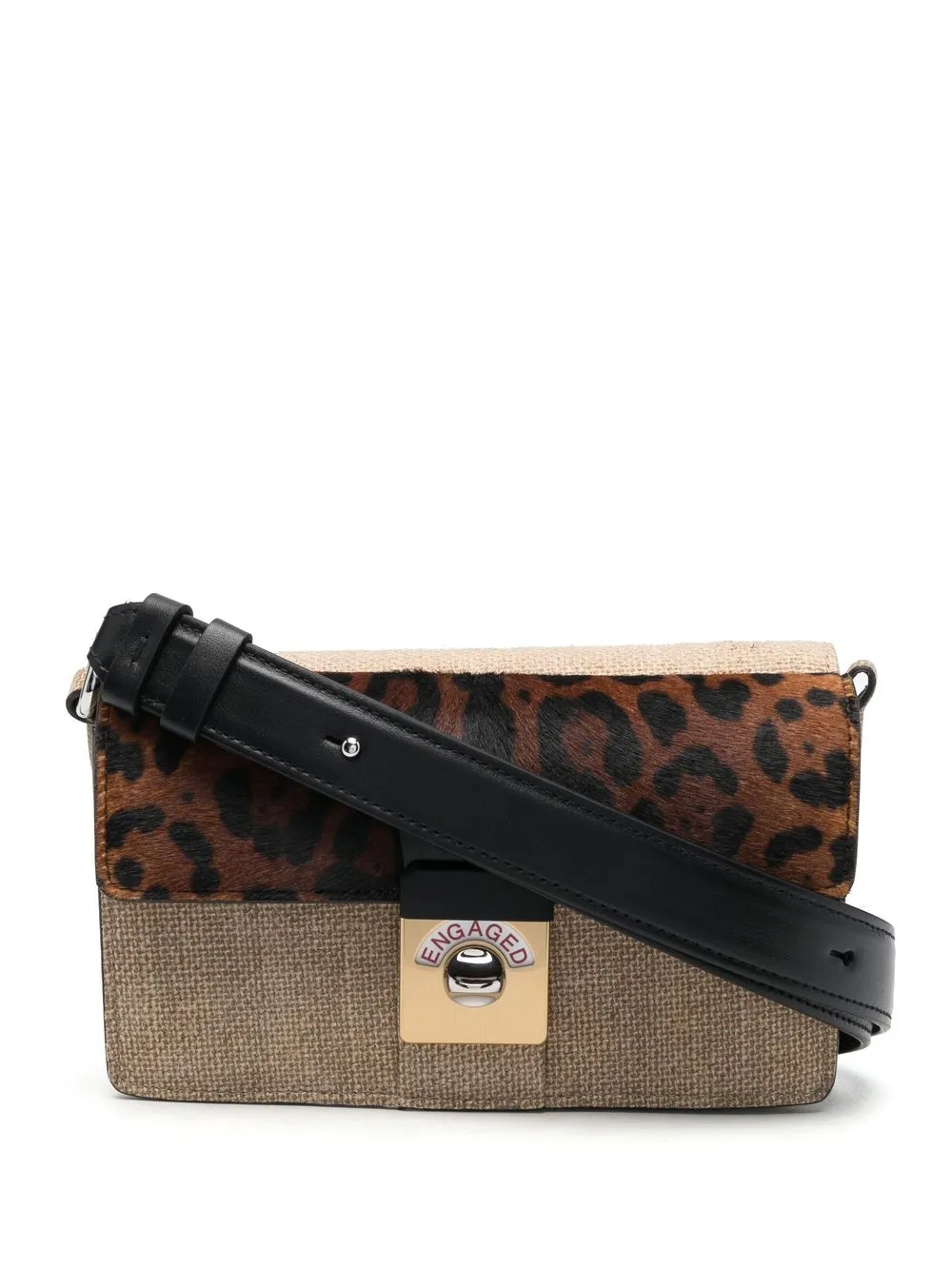 

Maison Margiela bolsa de hombro con estampado de leopardo - Neutro