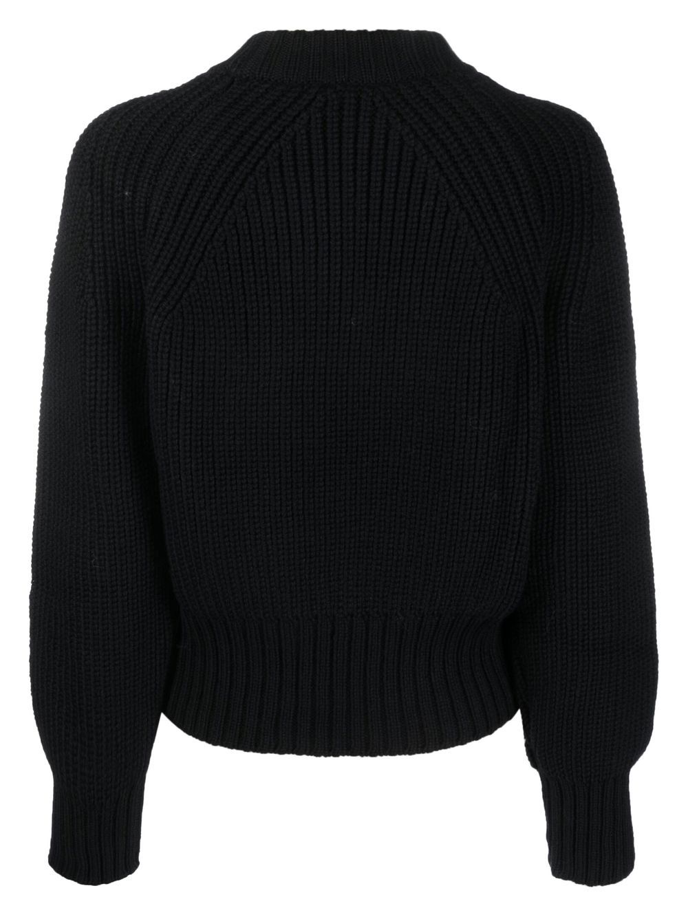 Shop Thom Krom Ribbed-knit Wool Jumper In 黑色