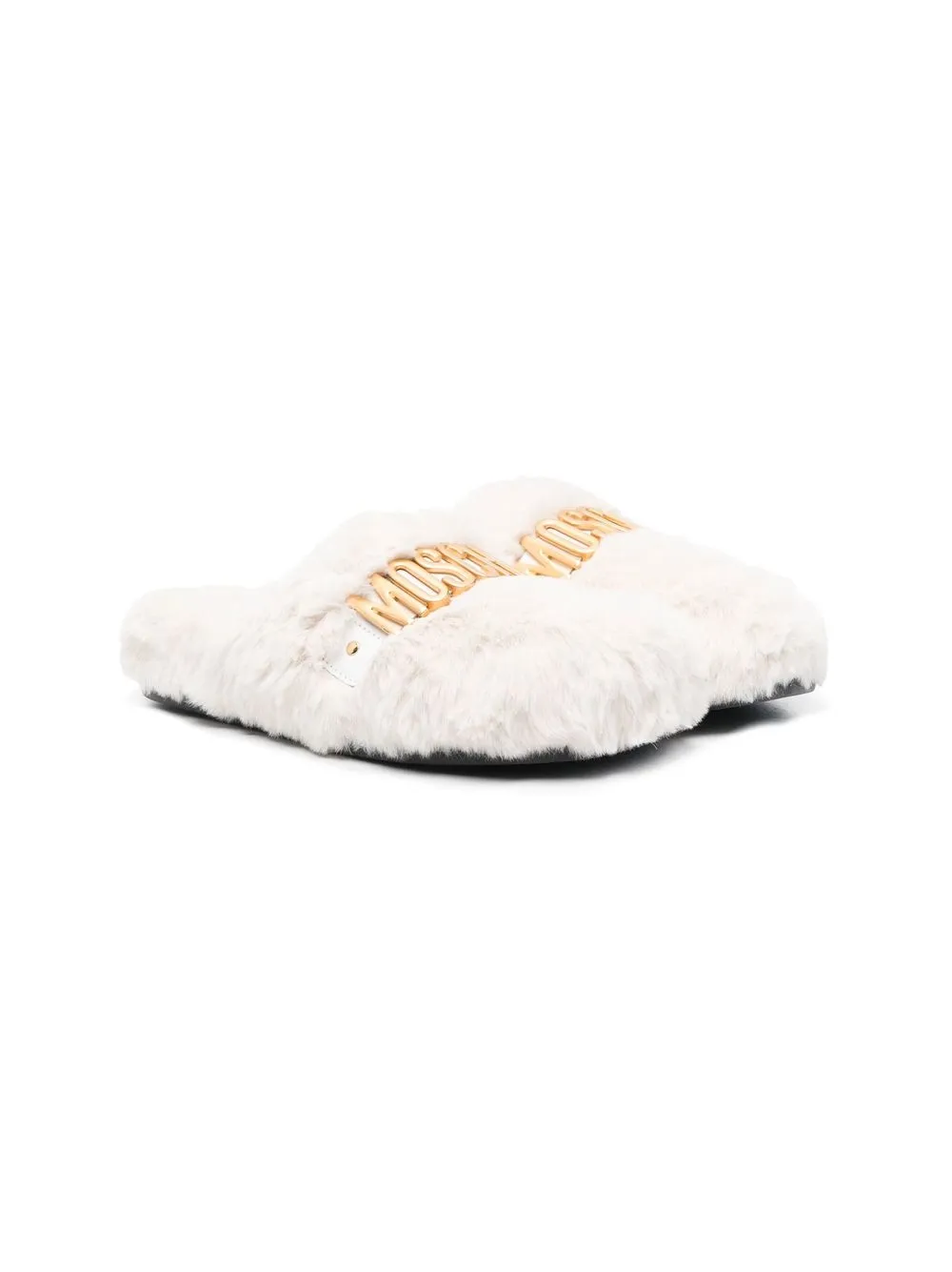 

Moschino Kids slippers con placa del logo - Blanco