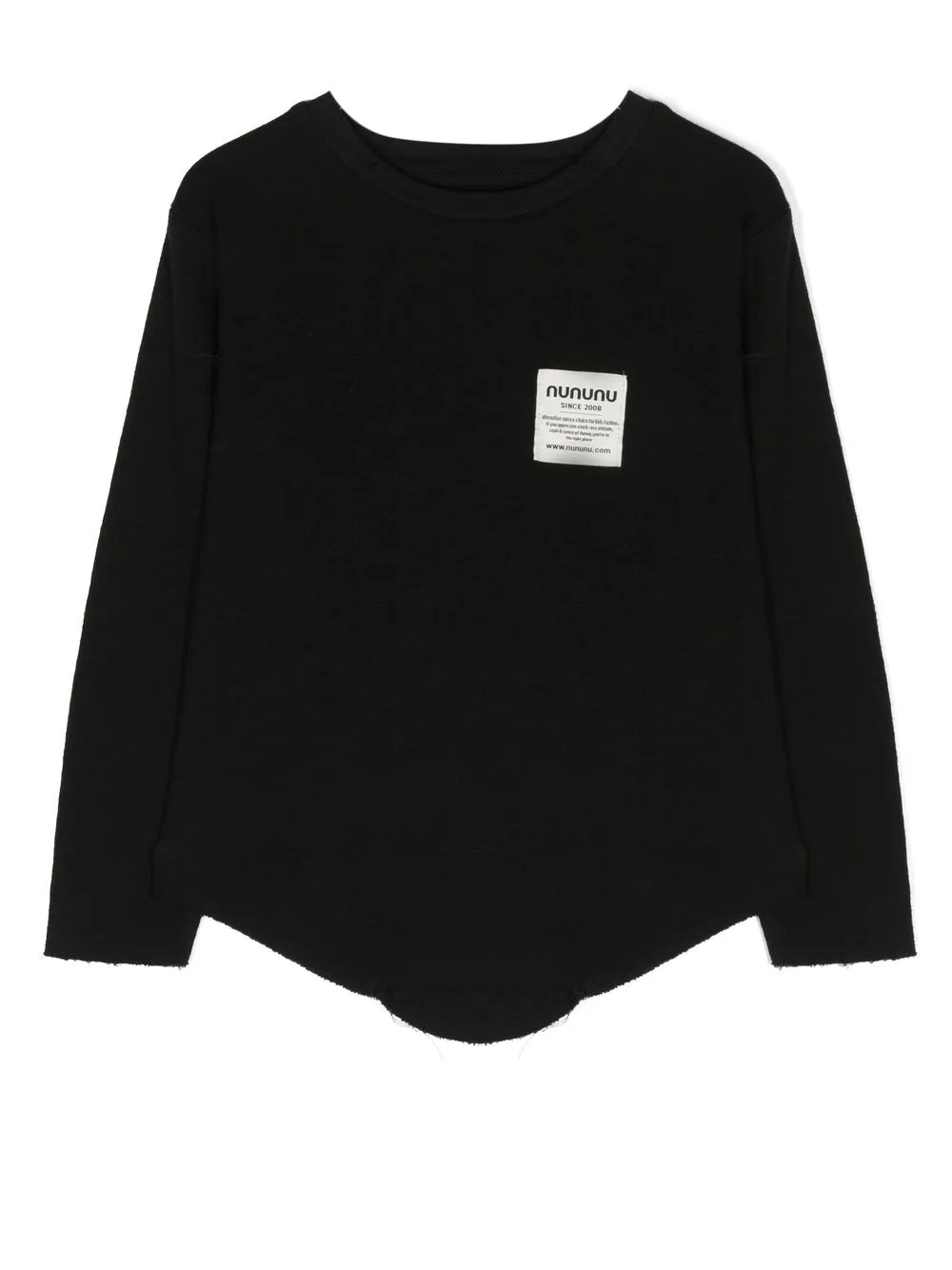 

Nununu cotton logo-patch T-shirt - Black