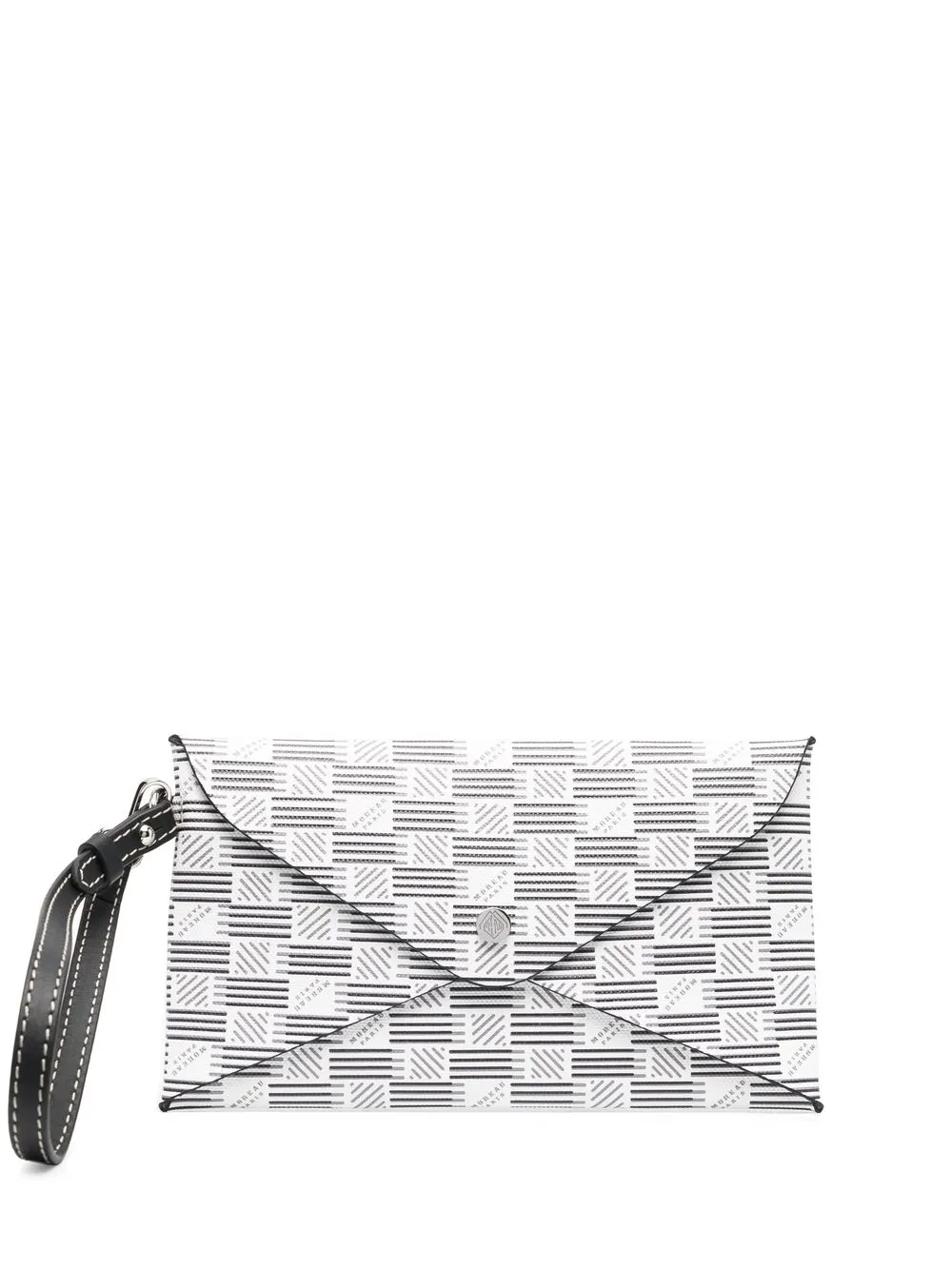 

Moreau monogram-print envelope clutch - White